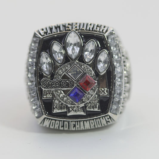 2005 NFL Pittsburgh Steelers Championship Replica Ring Silver Edition