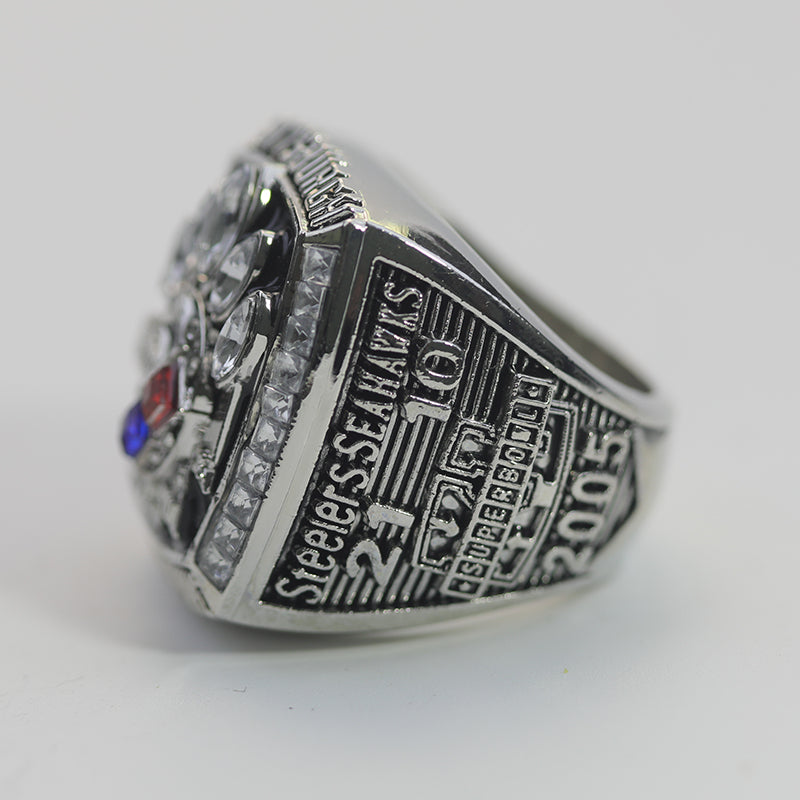 2005 NFL Pittsburgh Steelers Championship Replica Ring Silver Edition