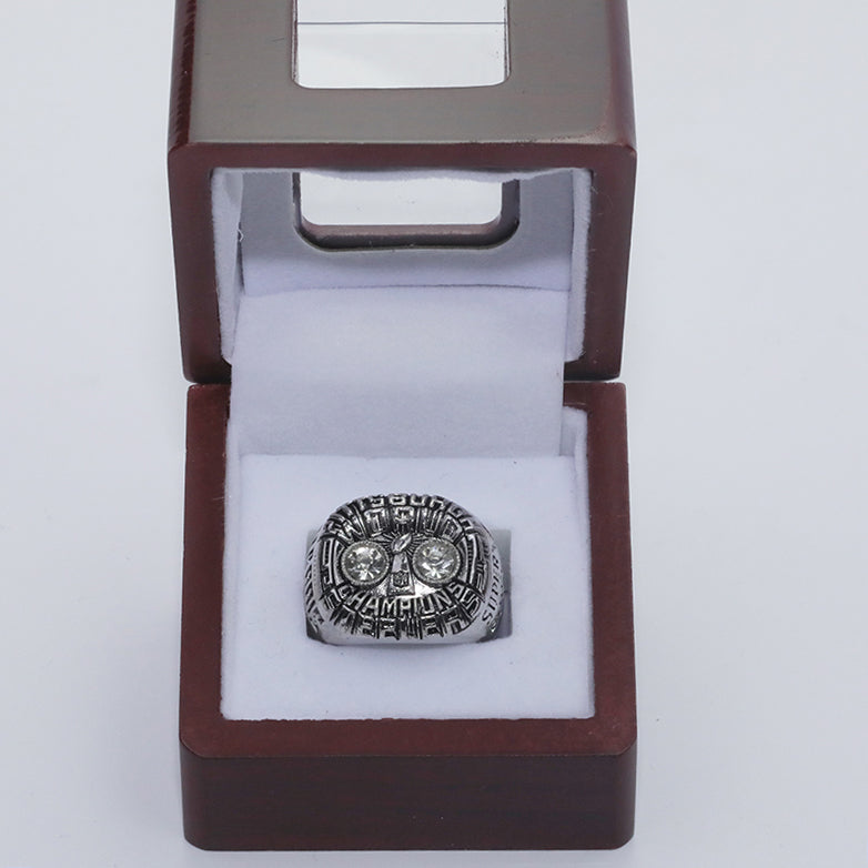 1975 NFL Pittsburgh Steelers Championship Replica Ring Silver Edition