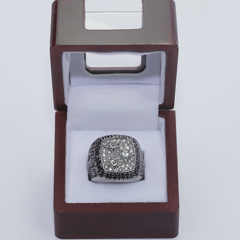 1978 NFL Pittsburgh Steelers Championship Replica Ring Silver Edition