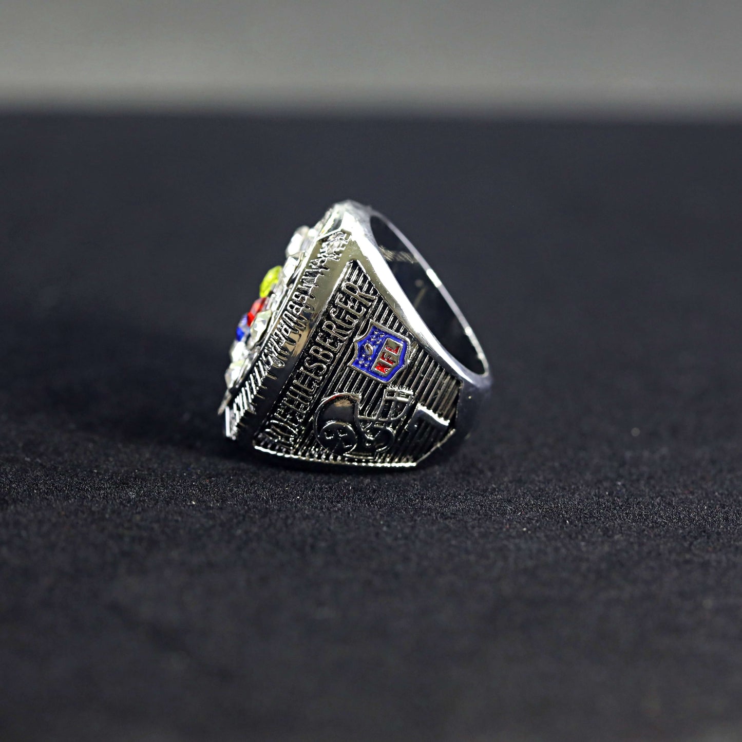 2008 NFL Pittsburgh Steelers Championship Replica Ring Silver Edition