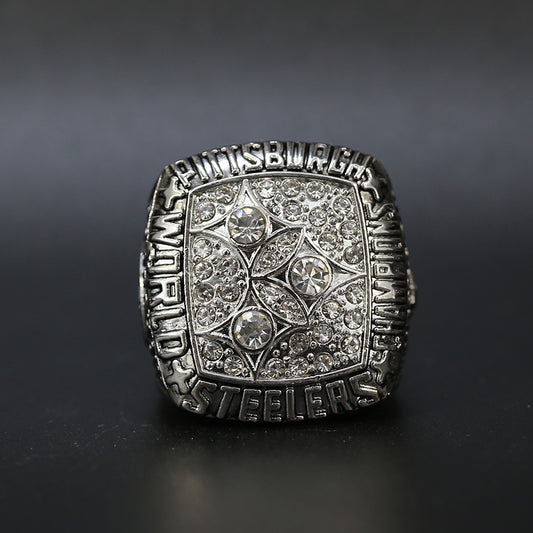 1978 NFL Pittsburgh Steelers Championship Replica Ring Silver Edition