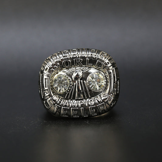 1975 NFL Pittsburgh Steelers Championship Replica Ring Silver Edition