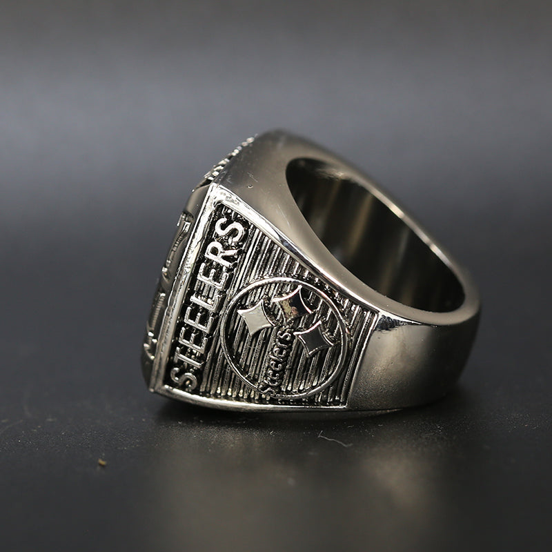 1974 NFL Pittsburgh Steelers Championship Replica Ring Silver Edition