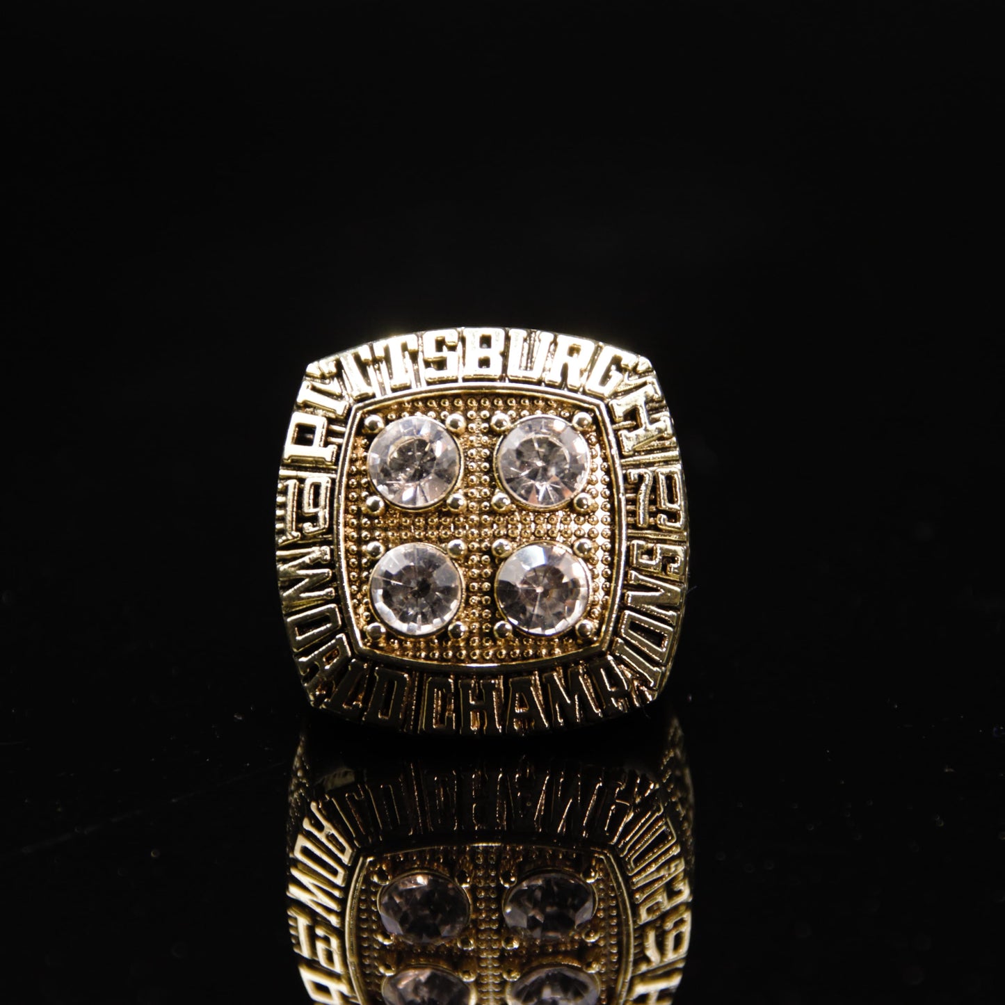 1979 NFL Pittsburgh Steelers Championship Replica Ring Golden Edition