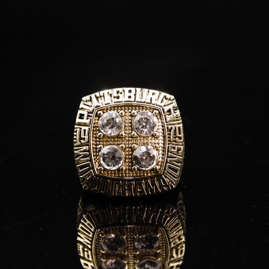 1979 NFL Pittsburgh Steelers Championship Replica Ring Golden Edition