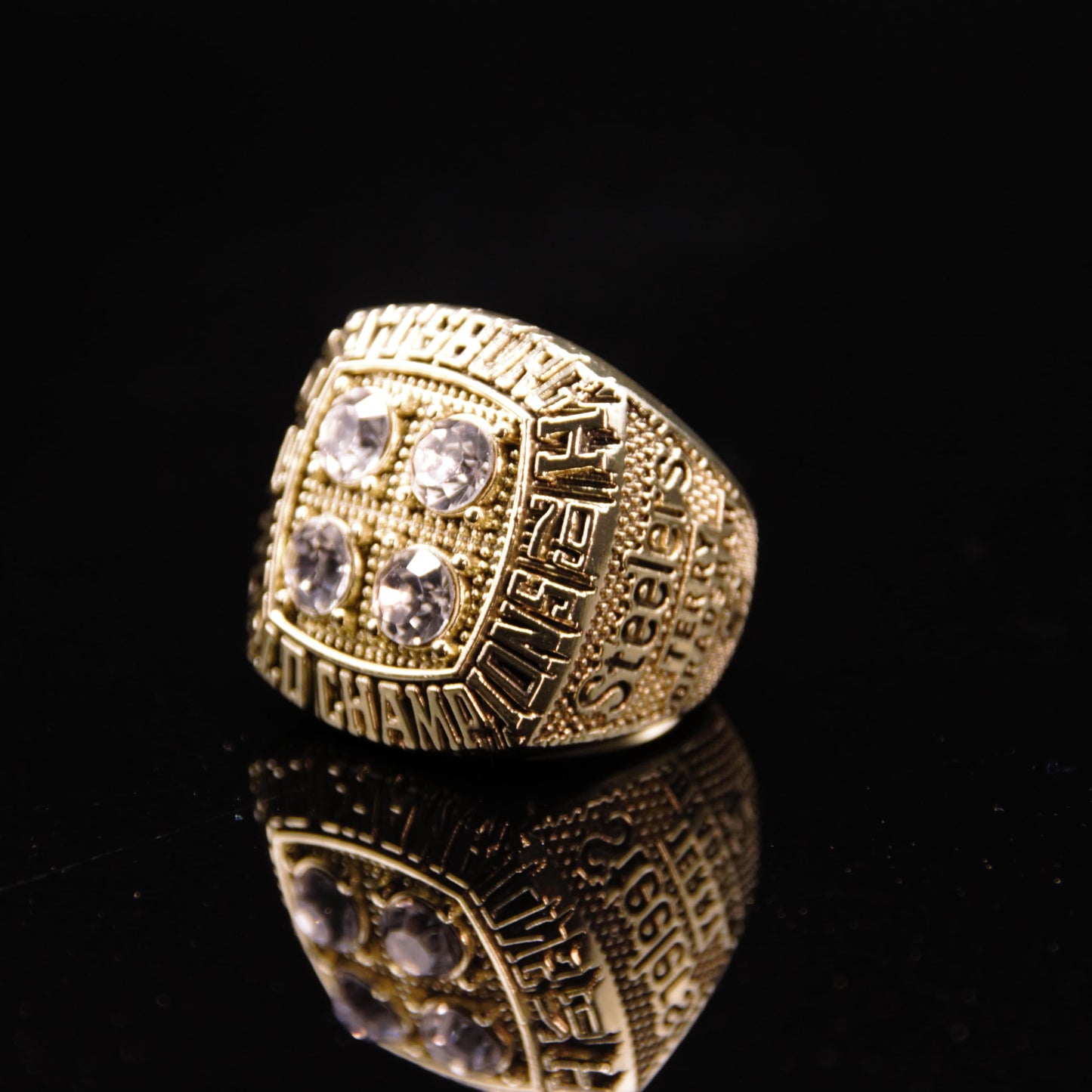 1979 NFL Pittsburgh Steelers Championship Replica Ring Golden Edition