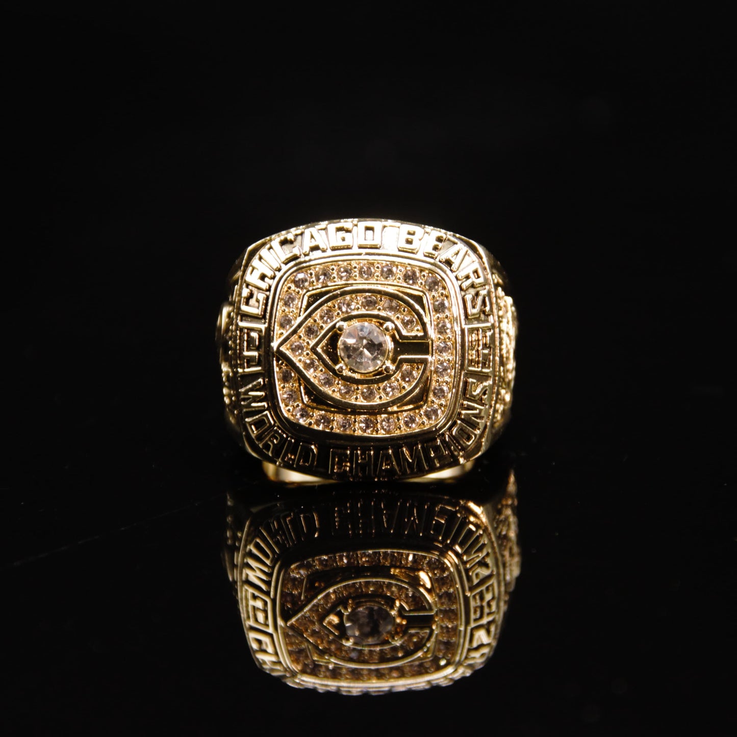 1985 NFL Chicago Bears Championship Replica Ring  Golden Payton Edtion