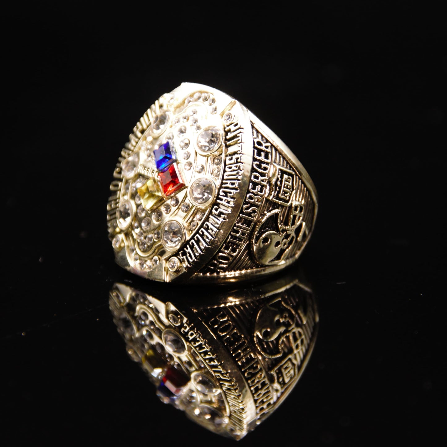 2008 NFL Pittsburgh Steelers Championship Replica Ring Golden Edition