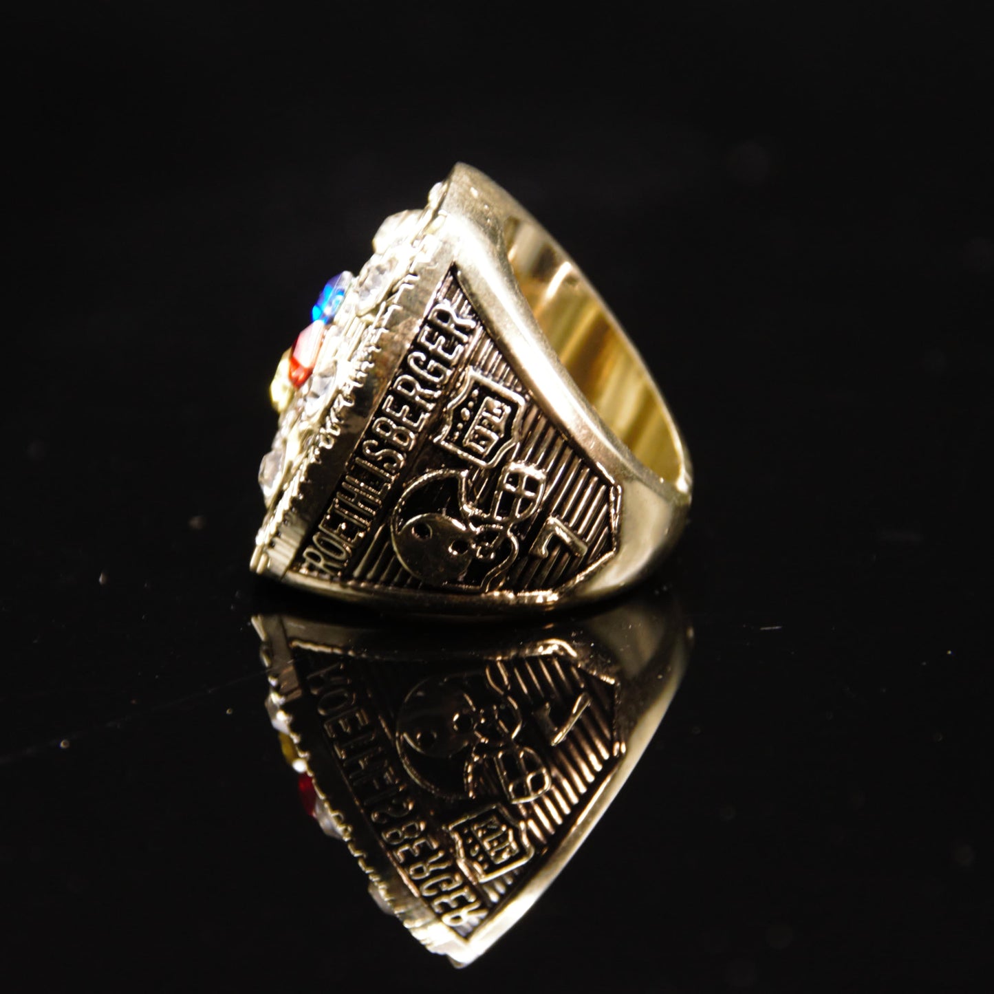 2008 NFL Pittsburgh Steelers Championship Replica Ring Golden Edition