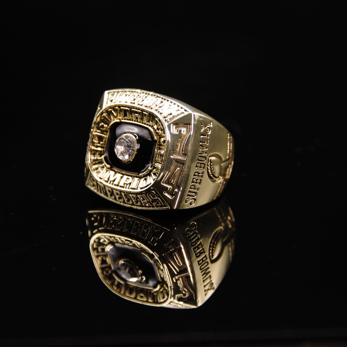 1974 NFL Pittsburgh Steelers Championship Replica Ring Golden Edition