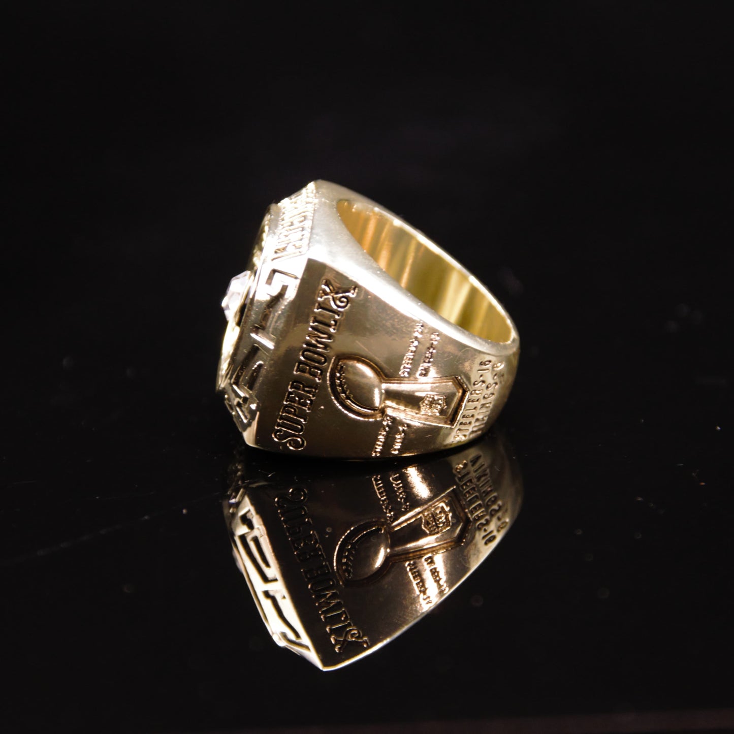 1974 NFL Pittsburgh Steelers Championship Replica Ring Golden Edition