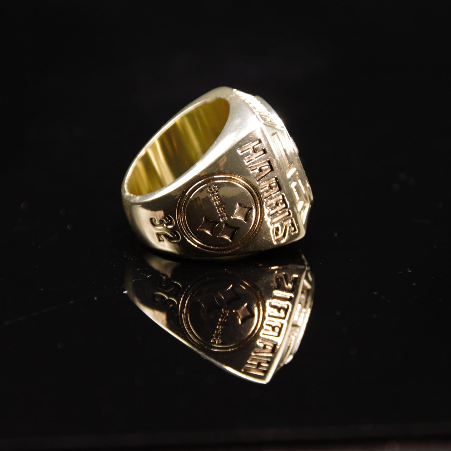 1974 NFL Pittsburgh Steelers Championship Replica Ring Golden Edition