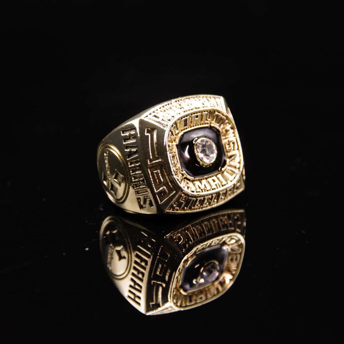 1974 NFL Pittsburgh Steelers Championship Replica Ring Golden Edition