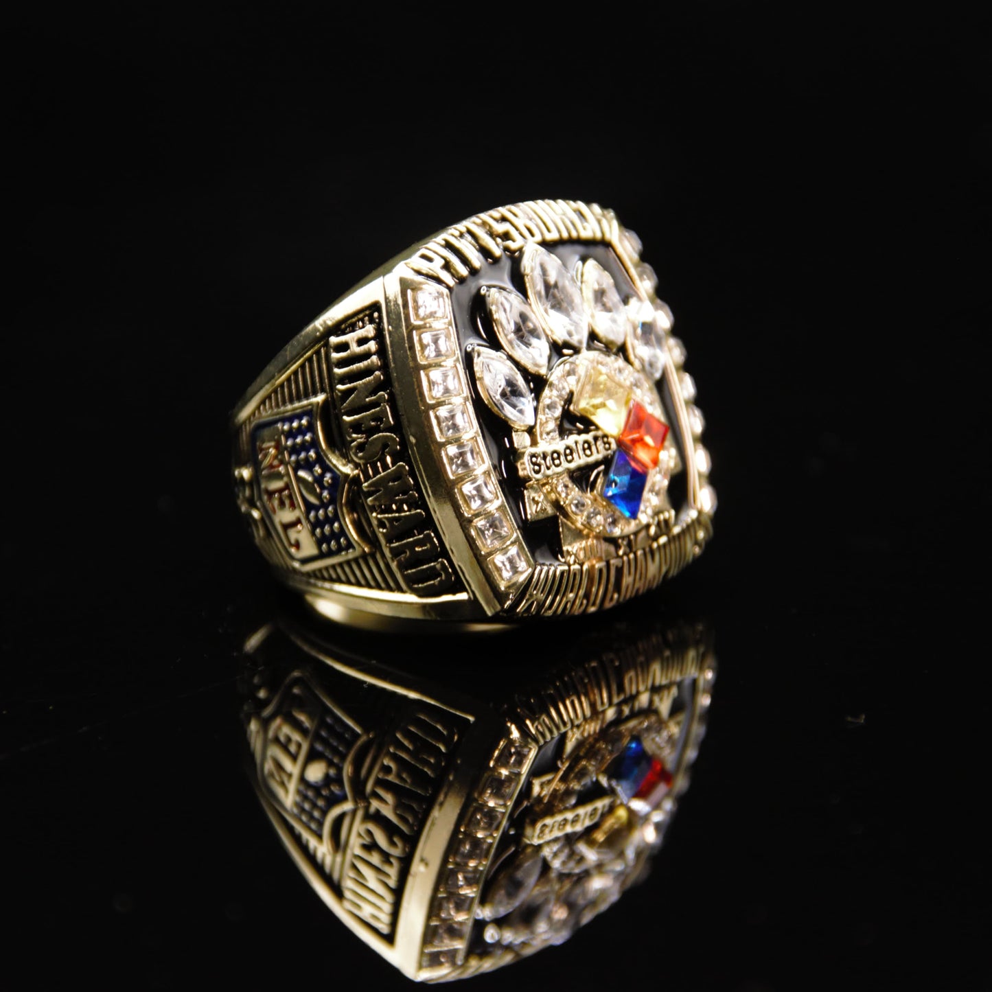 2005 NFL Pittsburgh Steelers Championship Replica Ring Golden Edition