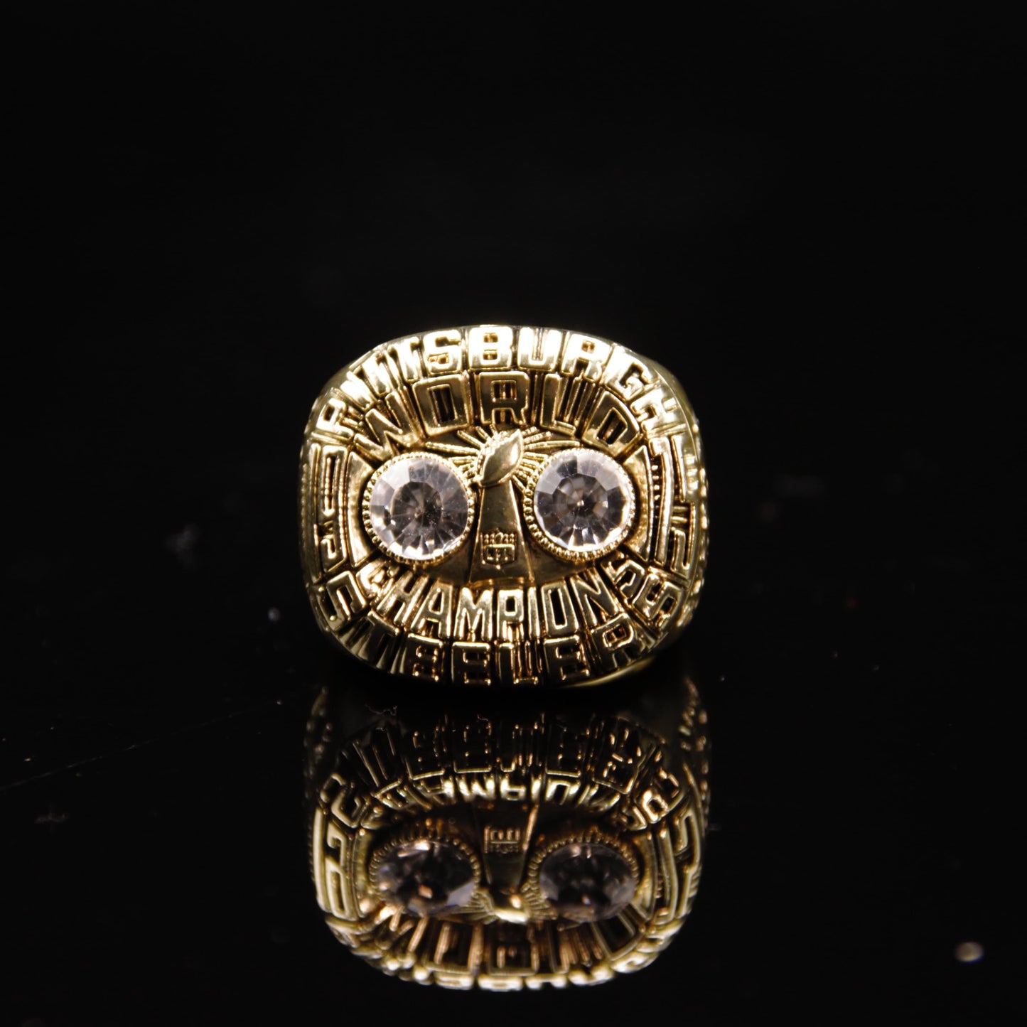 1975 NFL Pittsburgh Steelers Championship Replica Ring Golden Edition